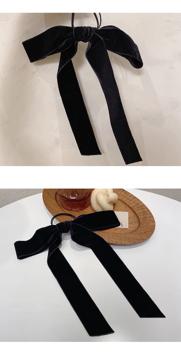Velvet Bow Hair Scrunchie | by Anwer Fancy | Worldwide Shipping