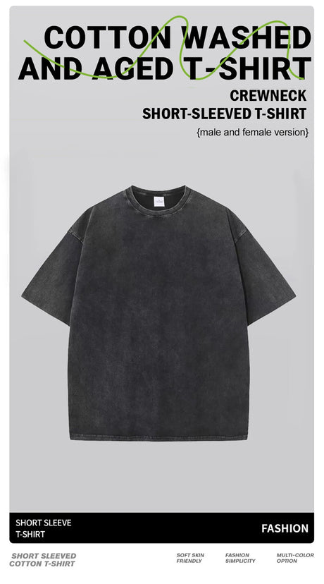 Vintage Washed Unisex Retro T-Shirt | by Anwer Fancy | Worldwide Shipping