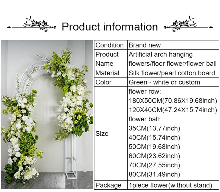 White Green Floral Arrangement Decor | by Anwer Fancy | Worldwide Shipping
