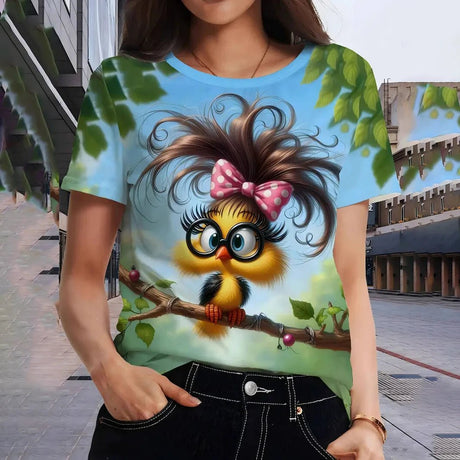 Women’s Cartoon Print T-Shirt | by Anwer Fancy | Worldwide Shipping