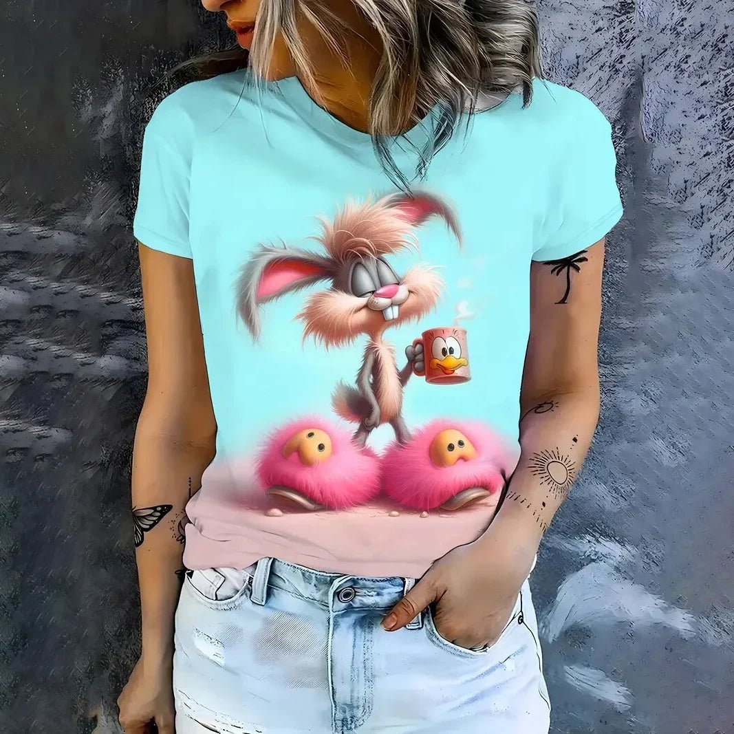 Women’s Cartoon Print T-Shirt | by Anwer Fancy | Worldwide Shipping