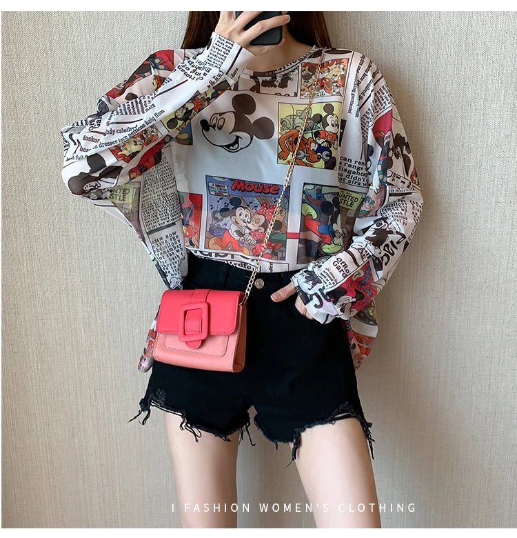 Women’s Casual Cartoon T-Shirt | by Anwer Fancy | Worldwide Shipping