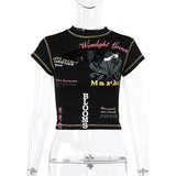 Women’s Graphic Hollow Out Crop Top | by Anwer Fancy | Worldwide Shipping