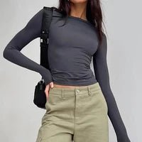 Women’s Solid Slim Fit Crop Top | by Anwer Fancy | Worldwide Shipping