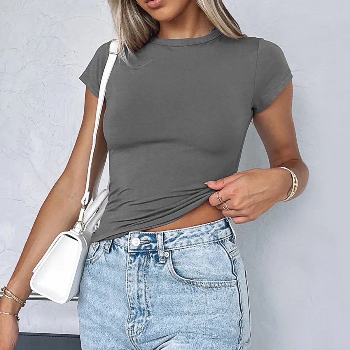 Women’s Solid Slim Fit Crop Top | by Anwer Fancy | Worldwide Shipping